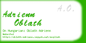 adrienn oblath business card